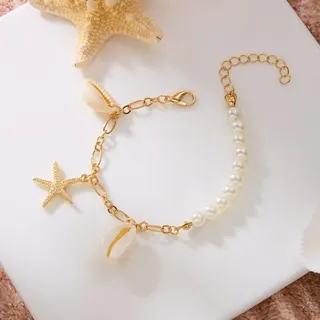 贝壳海星珍珠手链