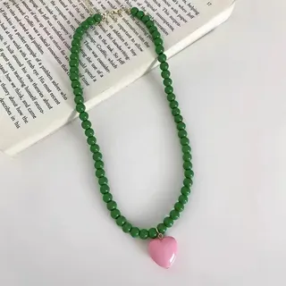 爱心串珠项链