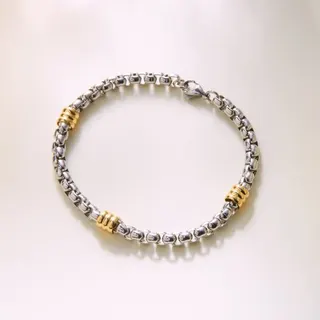 不锈钢方珍珠手链