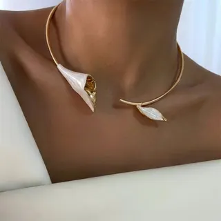 个性滴油花朵项圈项链