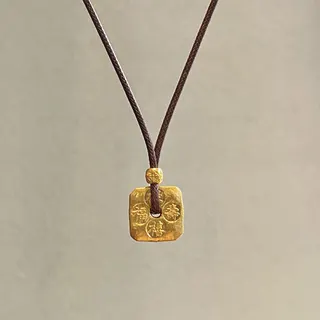 方块福禄寿禧项链