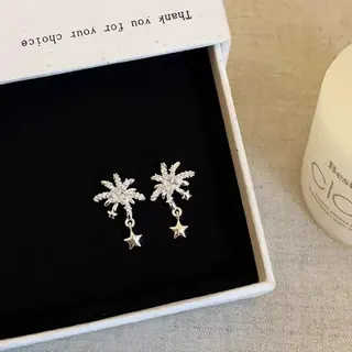 超闪璀璨烟花星星耳钉耳环