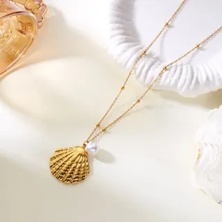 贝壳不锈钢项链