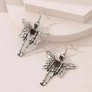 万圣节骷髅骨架耳环