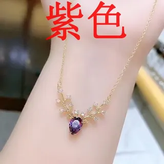 小麋鹿吊坠锁骨链项链