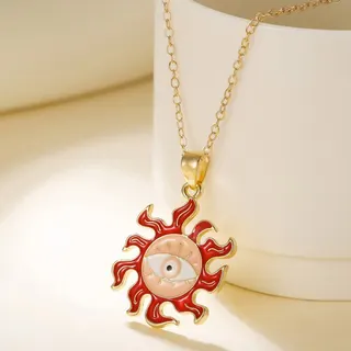 火焰眼睛恶魔之眼项链