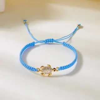镶钻乌龟编织手链