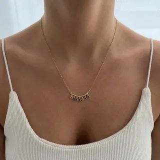 简约微镶多彩锆石项链