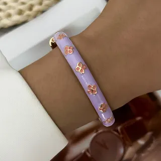 彩色复古滴油花朵几何手镯