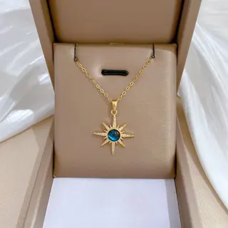 星球锆石项链