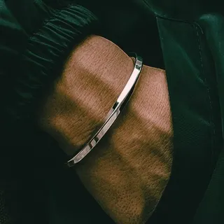 扭曲菱形男士开口手镯