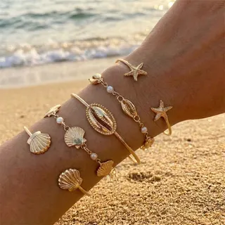 5件套海星贝壳手链手镯