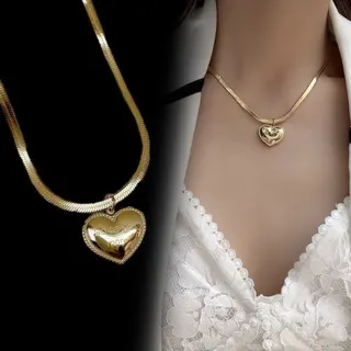 love字母吊坠爱心项链锁骨链