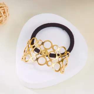 金色镂空圆圈发绳发饰