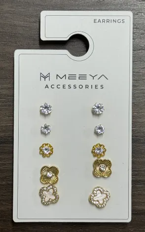 花朵组合耳钉耳环