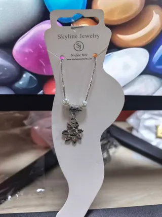 贝壳仿珍珠脚链