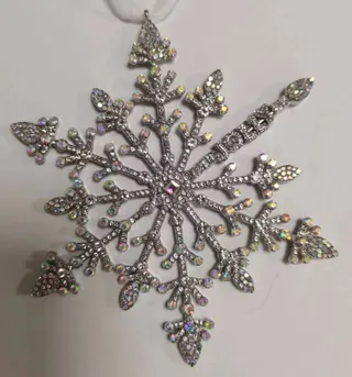 圣诞节圣诞雪花挂件配件