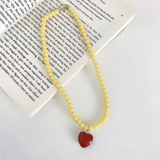 爱心串珠项链