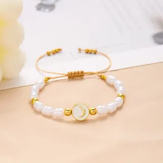 仿珍珠星星手工编织手链