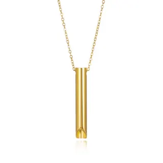 Collier sifflet de méditation en acier inoxydable