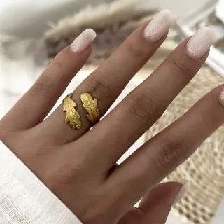 不锈钢爱心滴油母拼接戒指