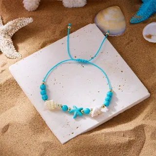 海星海螺松石抽拉手链