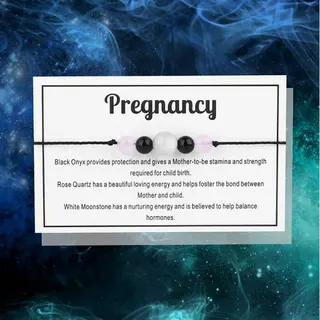 Pregnancy粉晶月光石编织手链