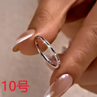 极简素圈小钻铜镶锆指环戒指