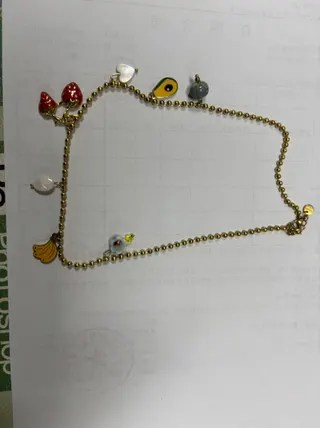 不锈钢滴油樱桃水果项链