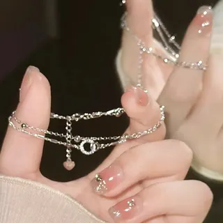 银色几何手链