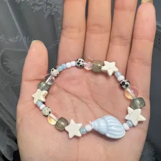 度假海螺星星陶瓷串珠手链