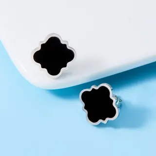 滴油方形耳钉耳环