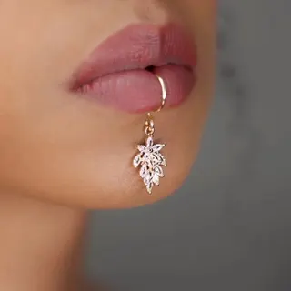 立体菱形不锈钢唇夹