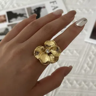 不锈刚个性不规则镶钻戒指