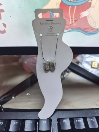 蝴蝶仿珍珠脚链