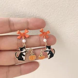 猫咪南瓜耳环