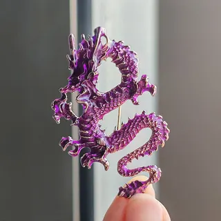 滴油龙别针胸针
