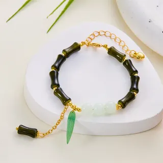 竹节串珠手镯手链