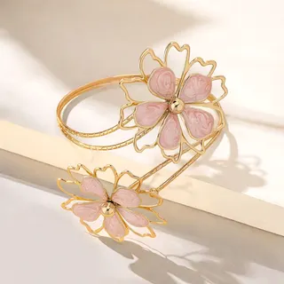 不规则花纹镂空花朵手镯臂环