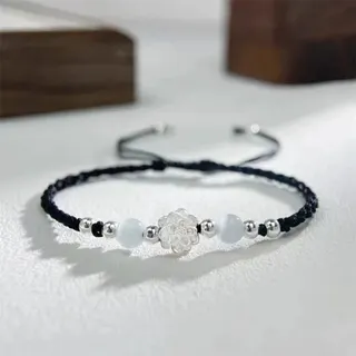 莲花情侣手工编织手链