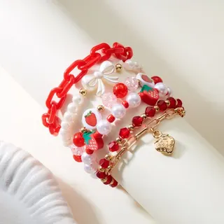草莓6件套手链