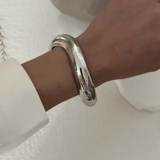 银色蛇头开口手镯手链