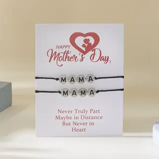 双条MAMA母亲节夜光编织纸卡手链