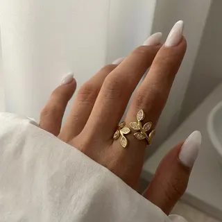 不锈钢夸张不规则花朵戒指