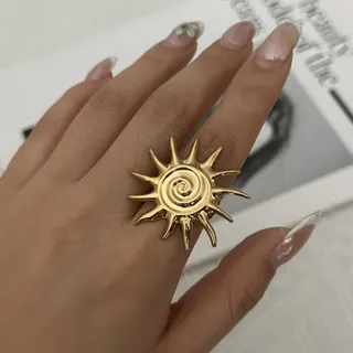 不锈钢海洋复古风帽子戒指