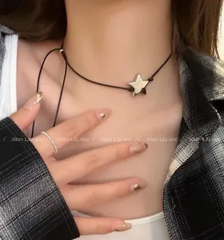 蜡线星星项链