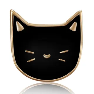白猫小猫咪合金画油小胸针徽章