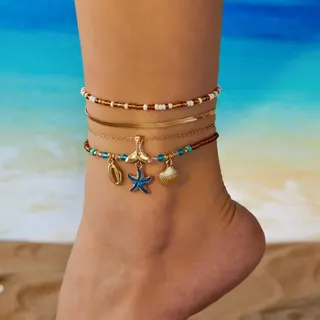 海星米珠脚链手链