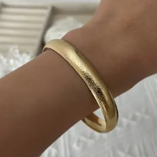 不锈钢羽毛纹开口手镯