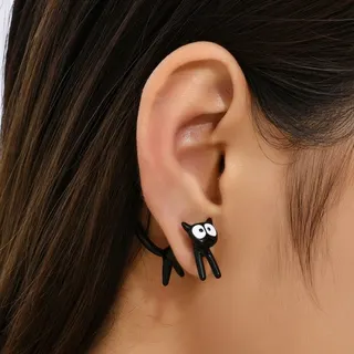 简约小猫咪耳钉耳环